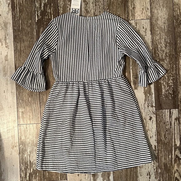 Navy Stripe Boutique Dress size M - Picture 3 of 4